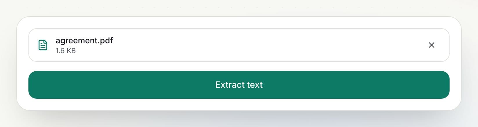 How to extract text from a PDF: step 2, click extract text in PDFella